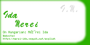 ida merei business card